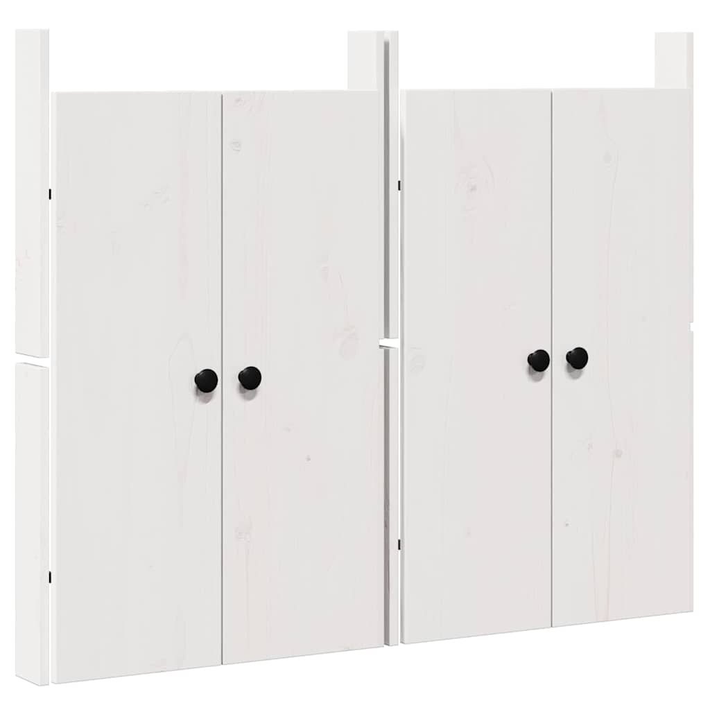 Küchentür 2 Pcs Weiß 50 X 9 X 82 Cm Massivholz Kiefer