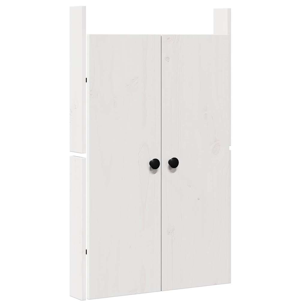Küchentür 2 Pcs Weiß 50 X 9 X 82 Cm Massivholz Kiefer