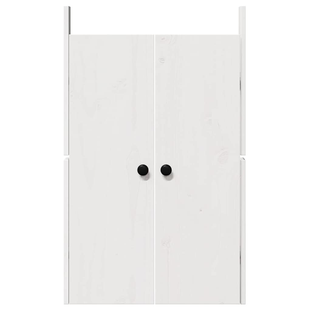 Küchentür 2 Pcs Weiß 50 X 9 X 82 Cm Massivholz Kiefer