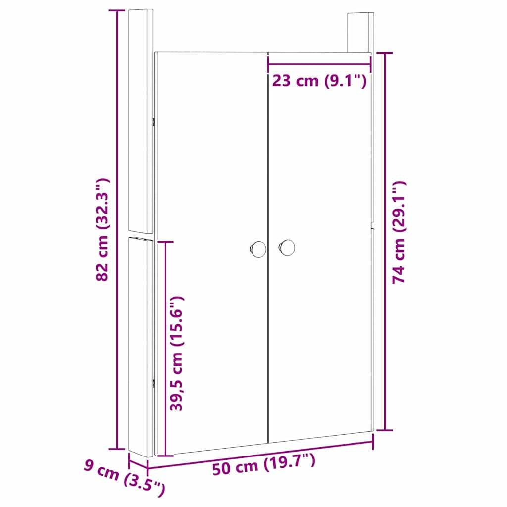 Küchentür 2 Pcs Weiß 50 X 9 X 82 Cm Massivholz Kiefer