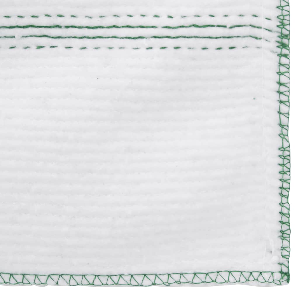 Reinigungstücher 5 Stk. Weiß Mit Grünen Gestreift 50X60 Cm