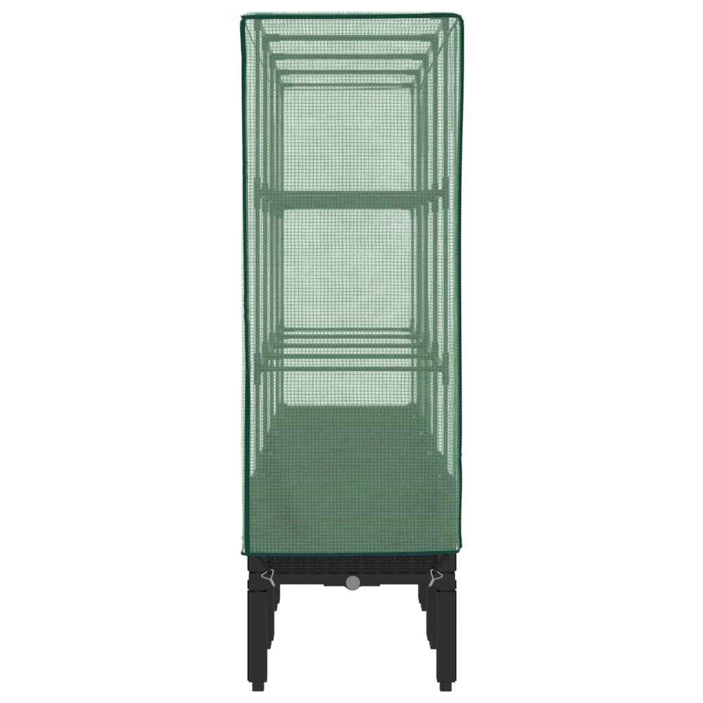 Hochbeet Mit Gewächshaus-Aufsatz Rattan-Optik