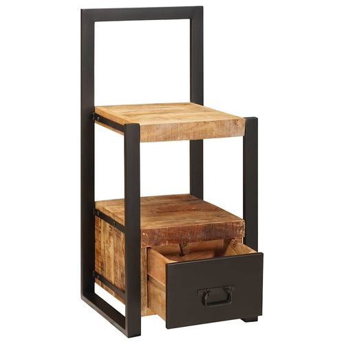 Ankleidehaken Mit Regal Braun 40 X 40 X 90 Cm Massivholz Mango