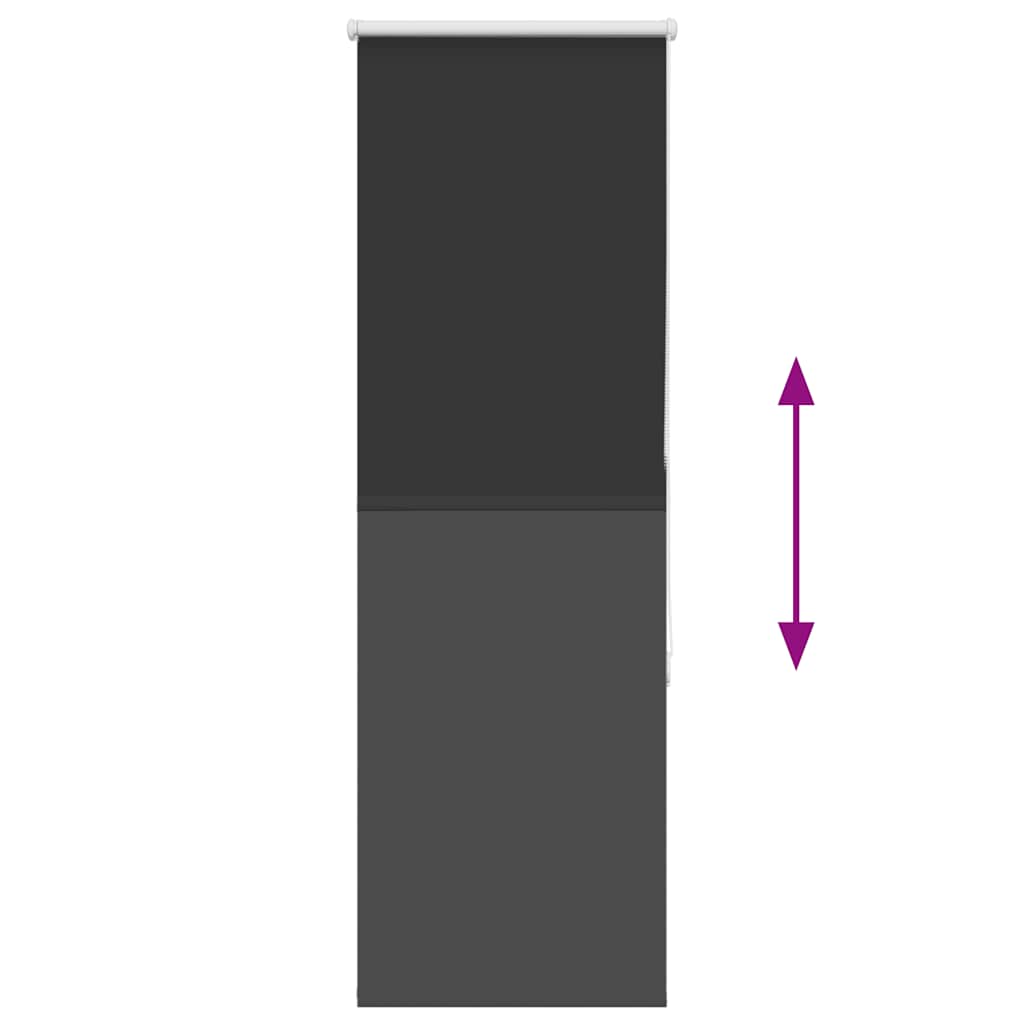 Verdunkelungsrollo 55X Stoffbreite 50,7 Cm Schwarz