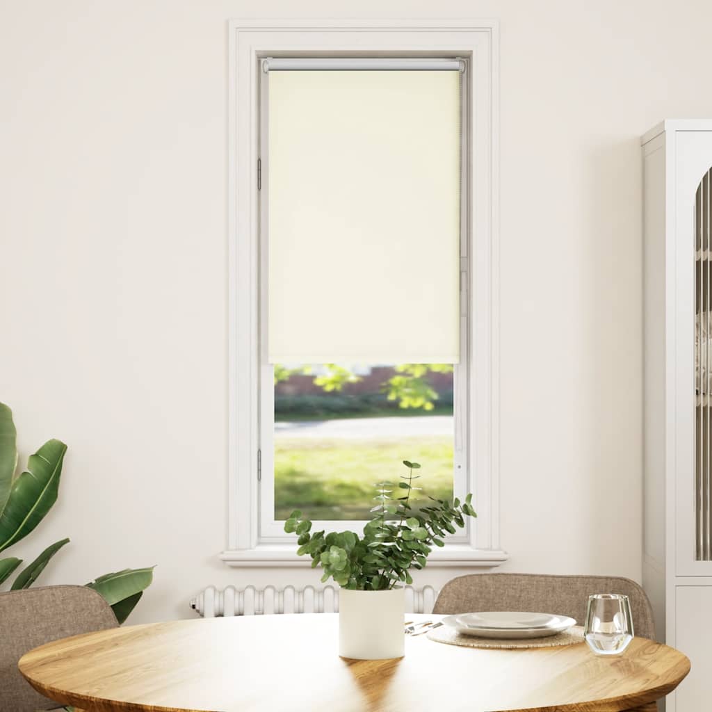Verdunkelungsrollo Cremeweiß 85X150Cm Stoffbreite 80,7 Cm Gebrochen Weiß