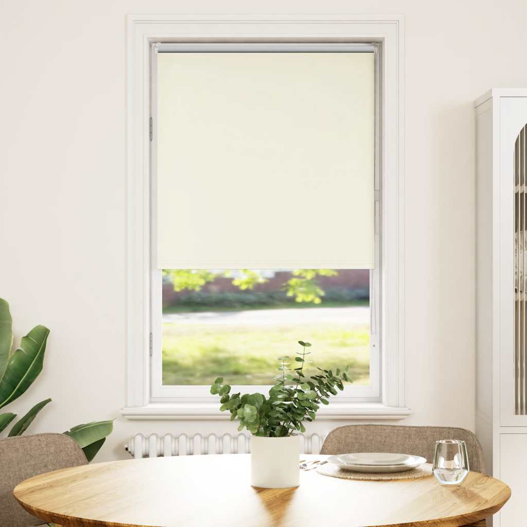 Verdunkelungsrollo Cremeweiß 85X150Cm Stoffbreite 80,7 Cm Gebrochen Weiß