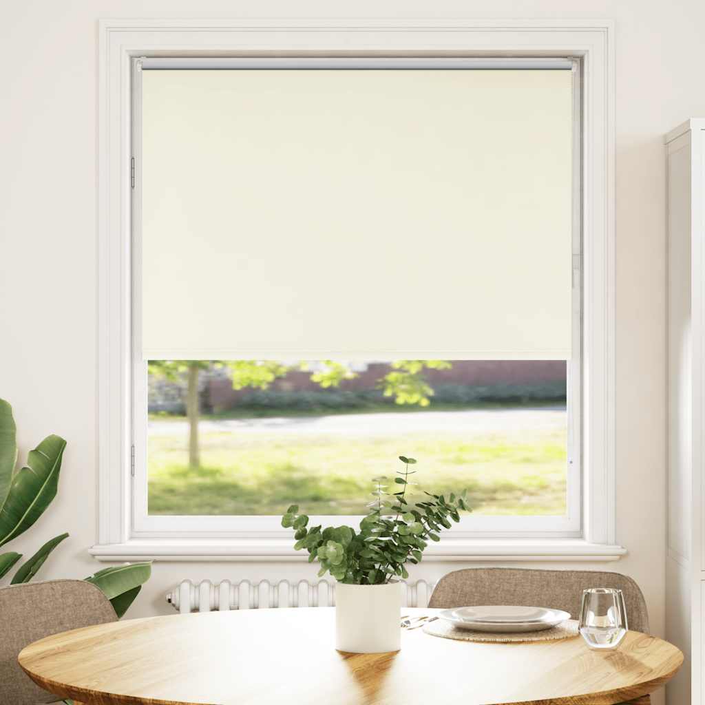 Verdunkelungsrollo Cremeweiß 85X150Cm Stoffbreite 80,7 Cm Gebrochen Weiß