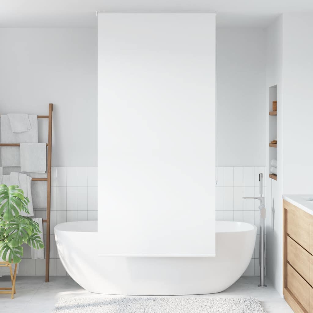 Duschrollo Stoffbreite 136 Cm Weiß