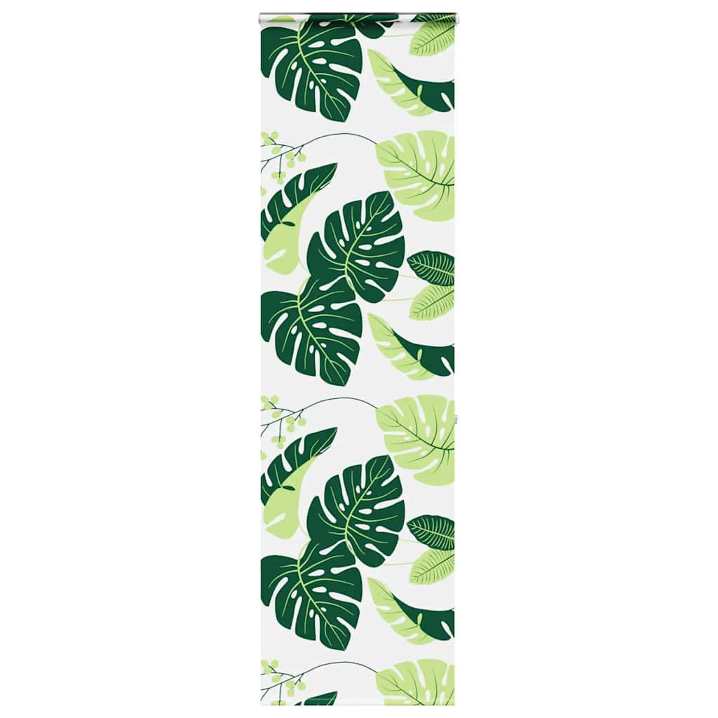 Duschrollo Stoffbreite 146 Cm Grüne Blätter
