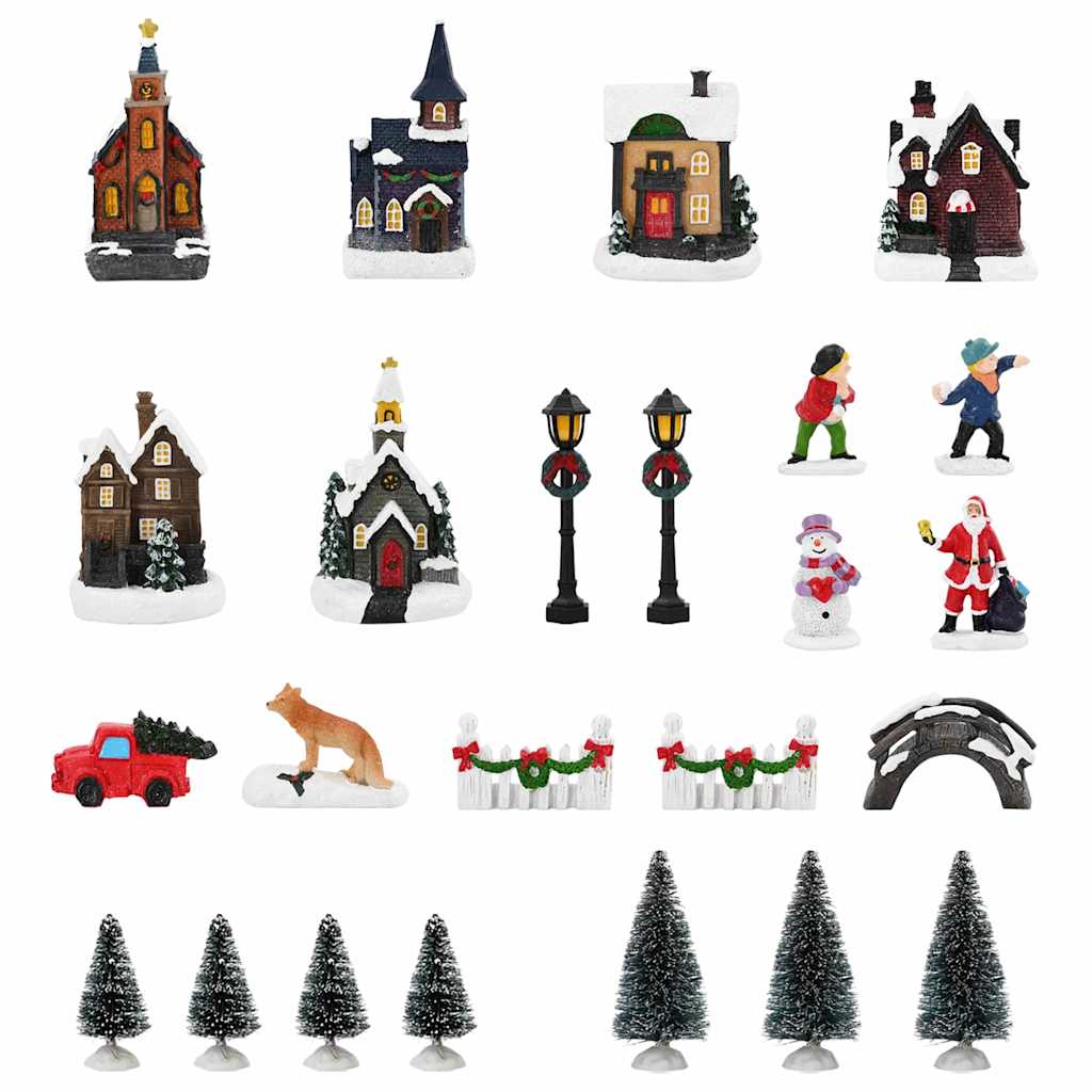 Weihnachtlicher Tischdekoration Mehrfarbig Harz, Plastik