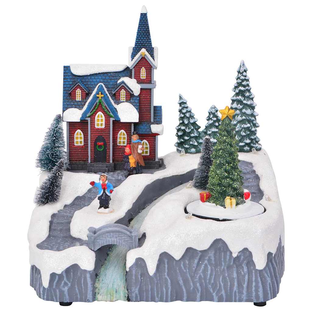 Weihnachtsdorf Dekoration Mehrfarbig 20,5 X 17 X 21 Cm