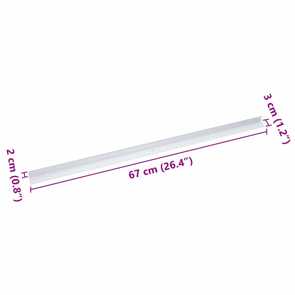 Treppenkantenprofile 10 Pcs 67 X 3 X 2 Cm Aluminium