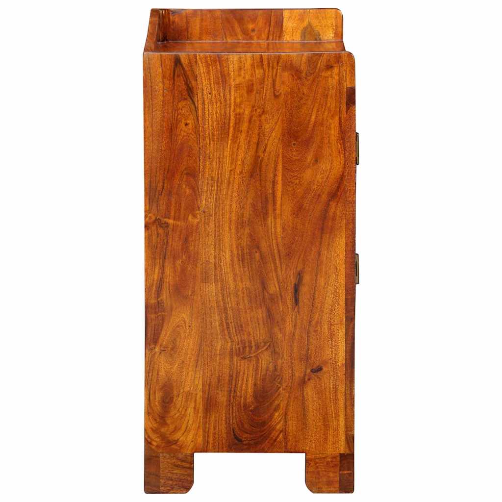 Schuhschrank Mit Regal Braun 55 X 35 X 75 Cm Massivholz Akazie