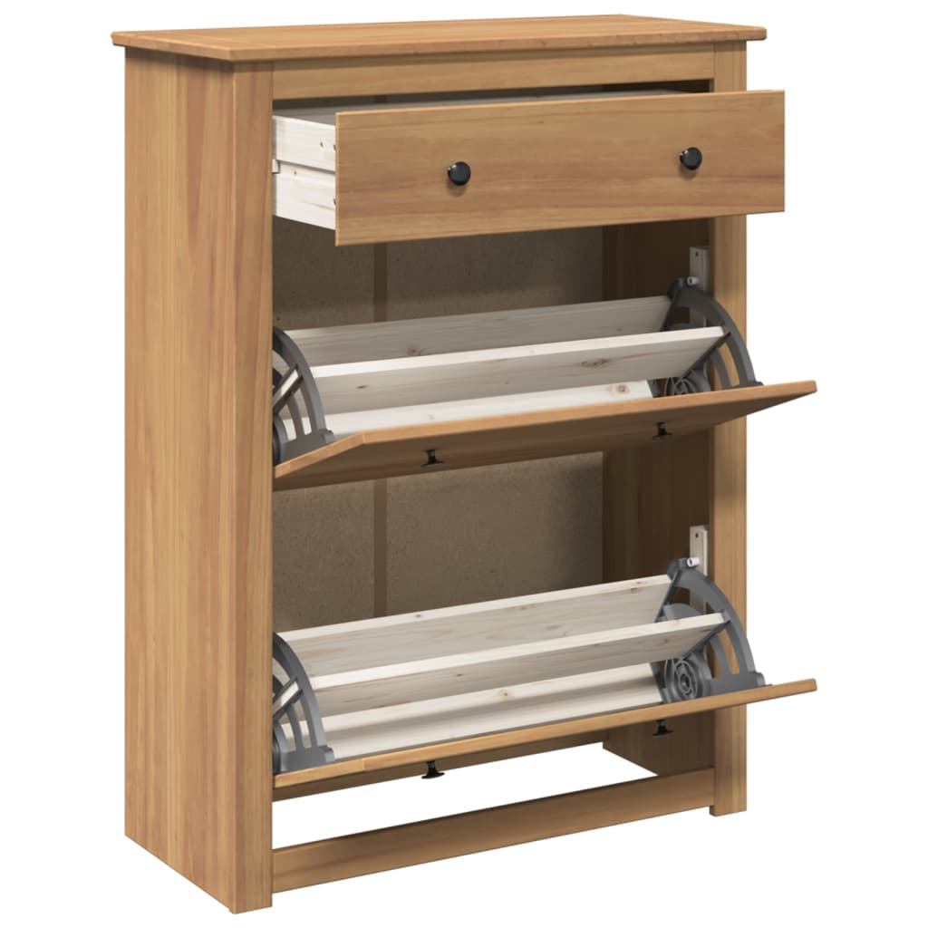 Schuhschrank Panama 80X35X105 Cm Massivholz Kiefer