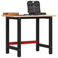 Werkbank 100X60X81,5 Cm Massivholz Buche Rechteckig