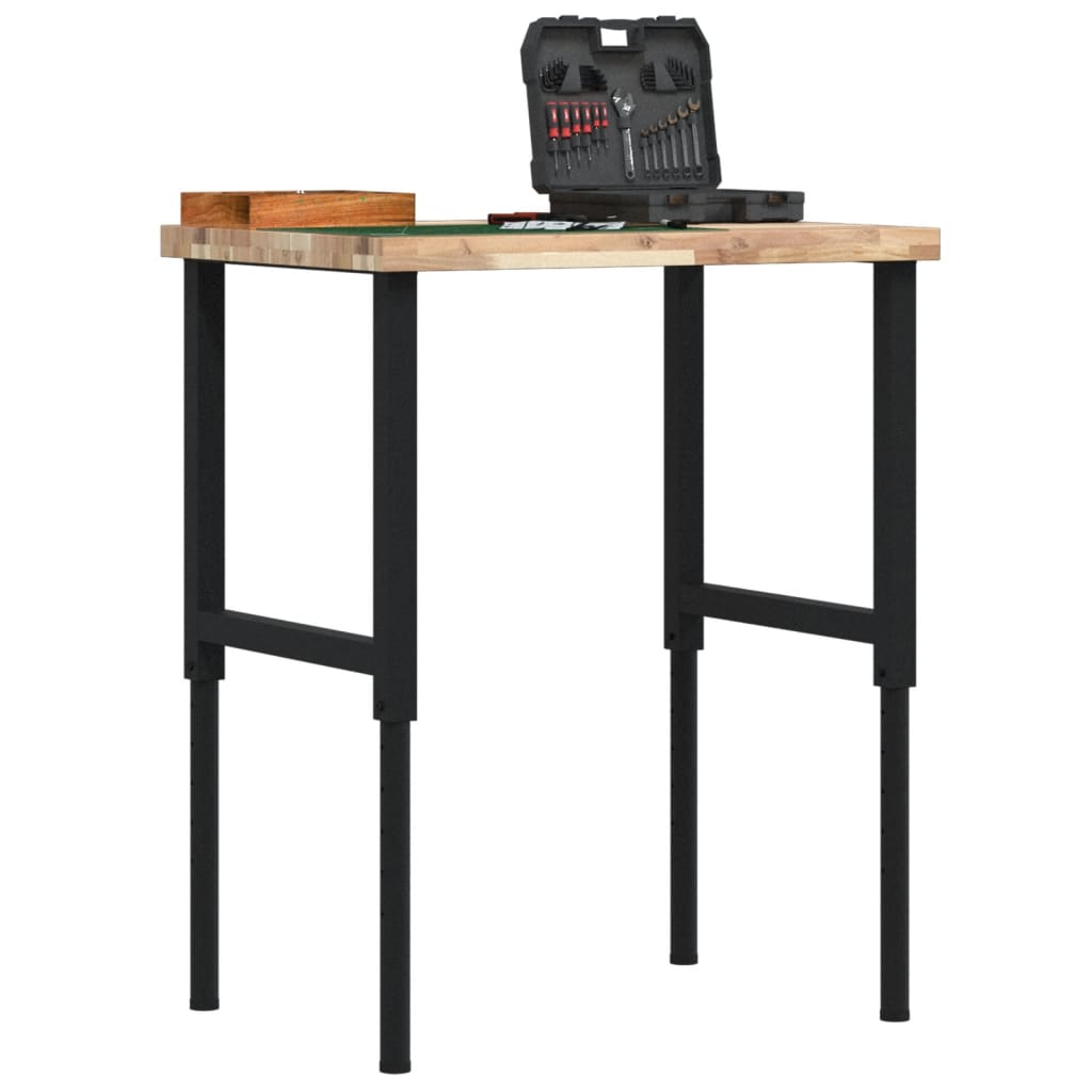 Werkbank 80X60X(73-99,5) Cm Massivholz Akazie Rechteckig