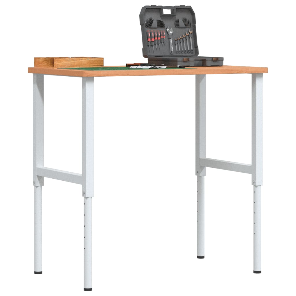 Werkbank 100X60X(71,5-98) Cm Massivholz Buche Rechteckig