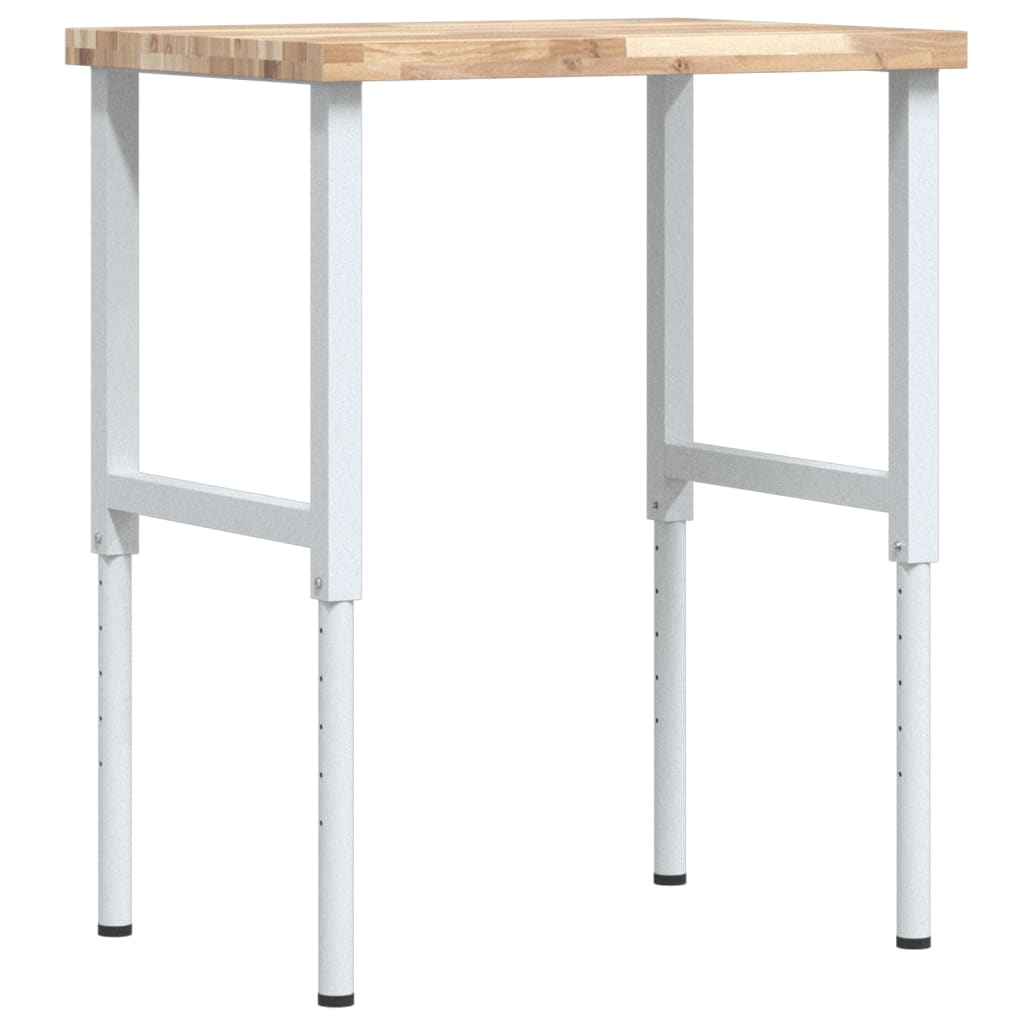 Werkbank 80X60X(73-99,5) Cm Massivholz Akazie Rechteckig