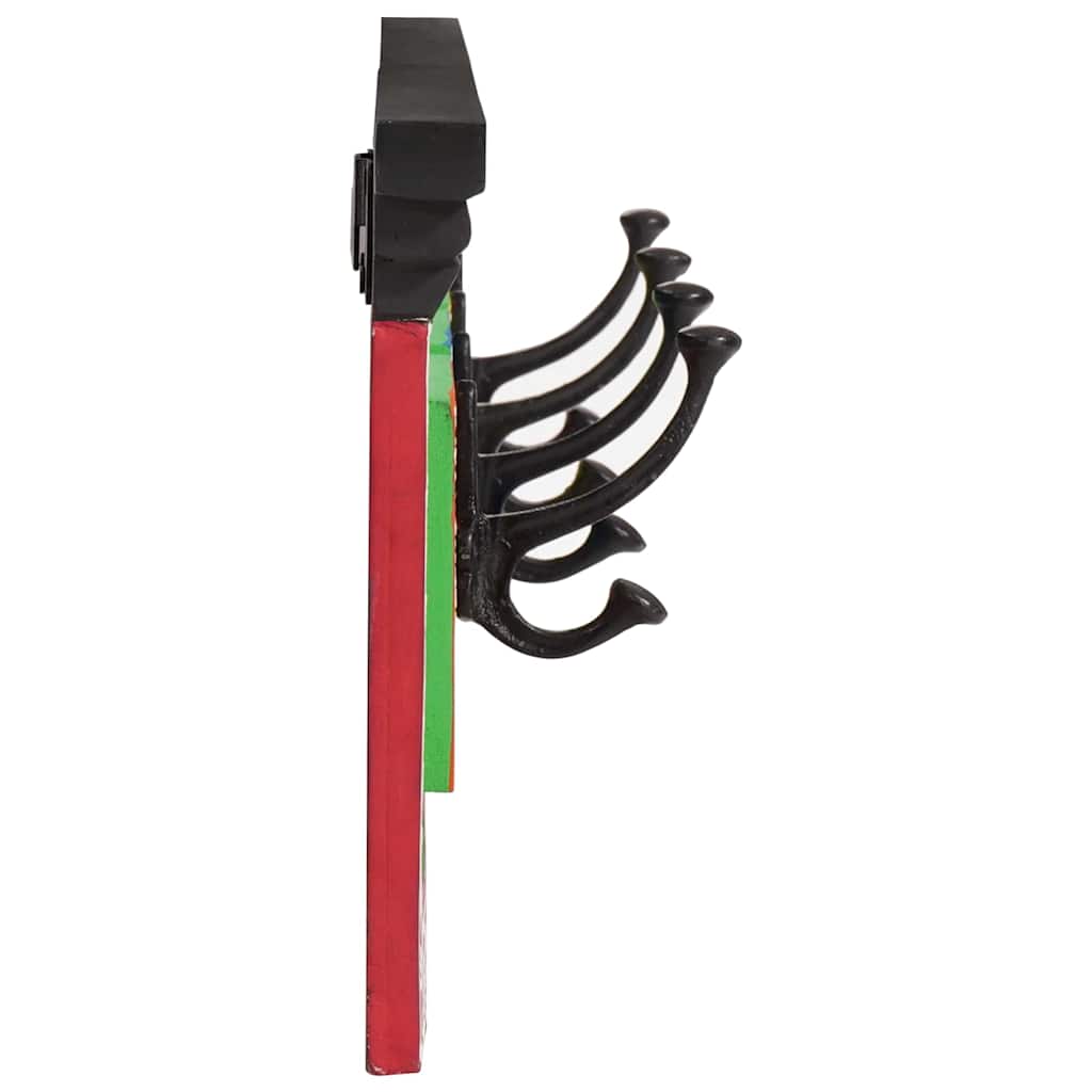Garderobenständer Schwarz 80 X 25 X 2 Cm Massivholz Mango