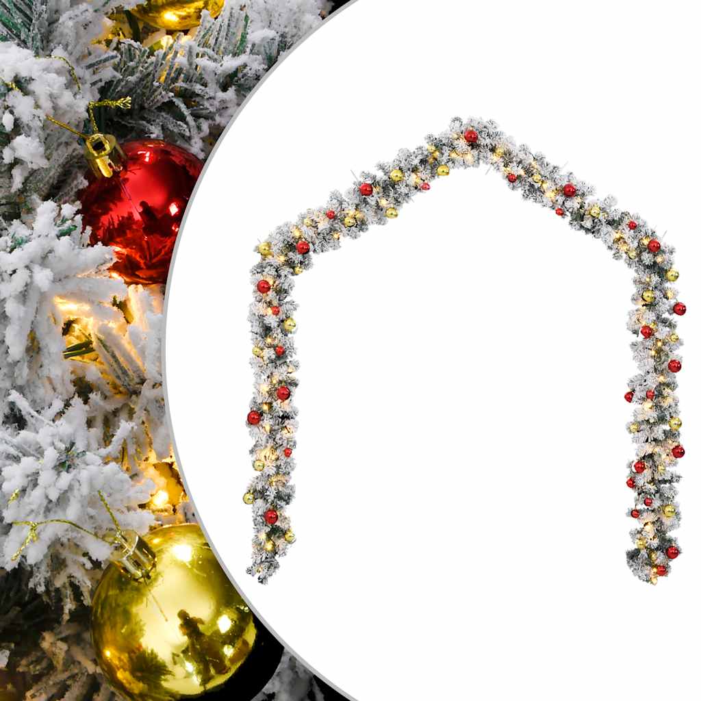 Weihnachtsgirlande Mit Schnee Grün Pvc