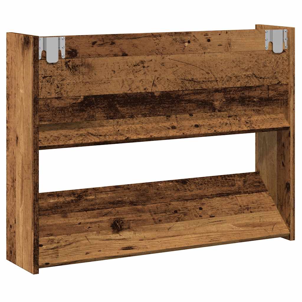 Wand-Schuhregal -Optik 80X18X Holzwerkstoff Altholz