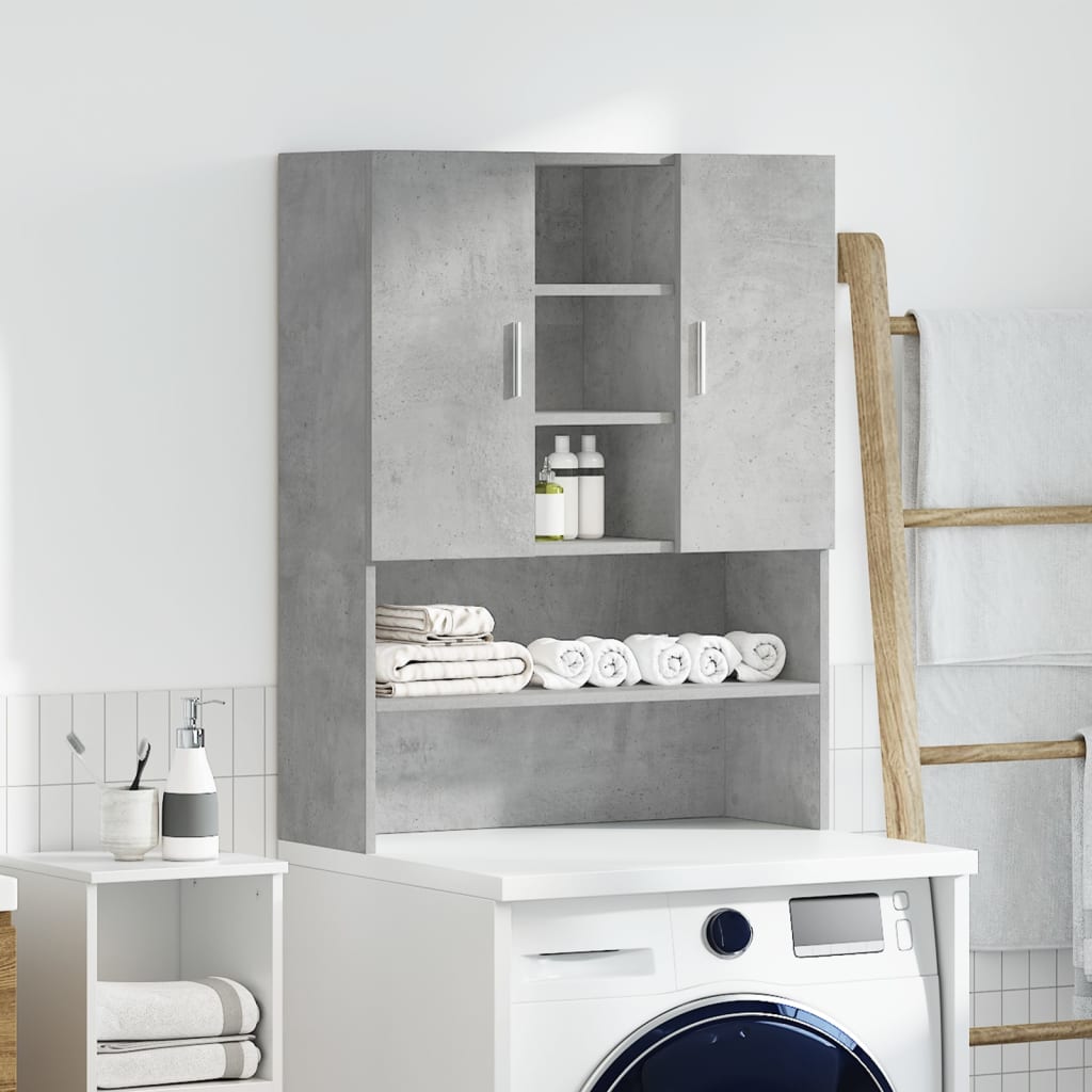 Waschmaschinenschrank Betongrau 70,5X25,5X90 Cm