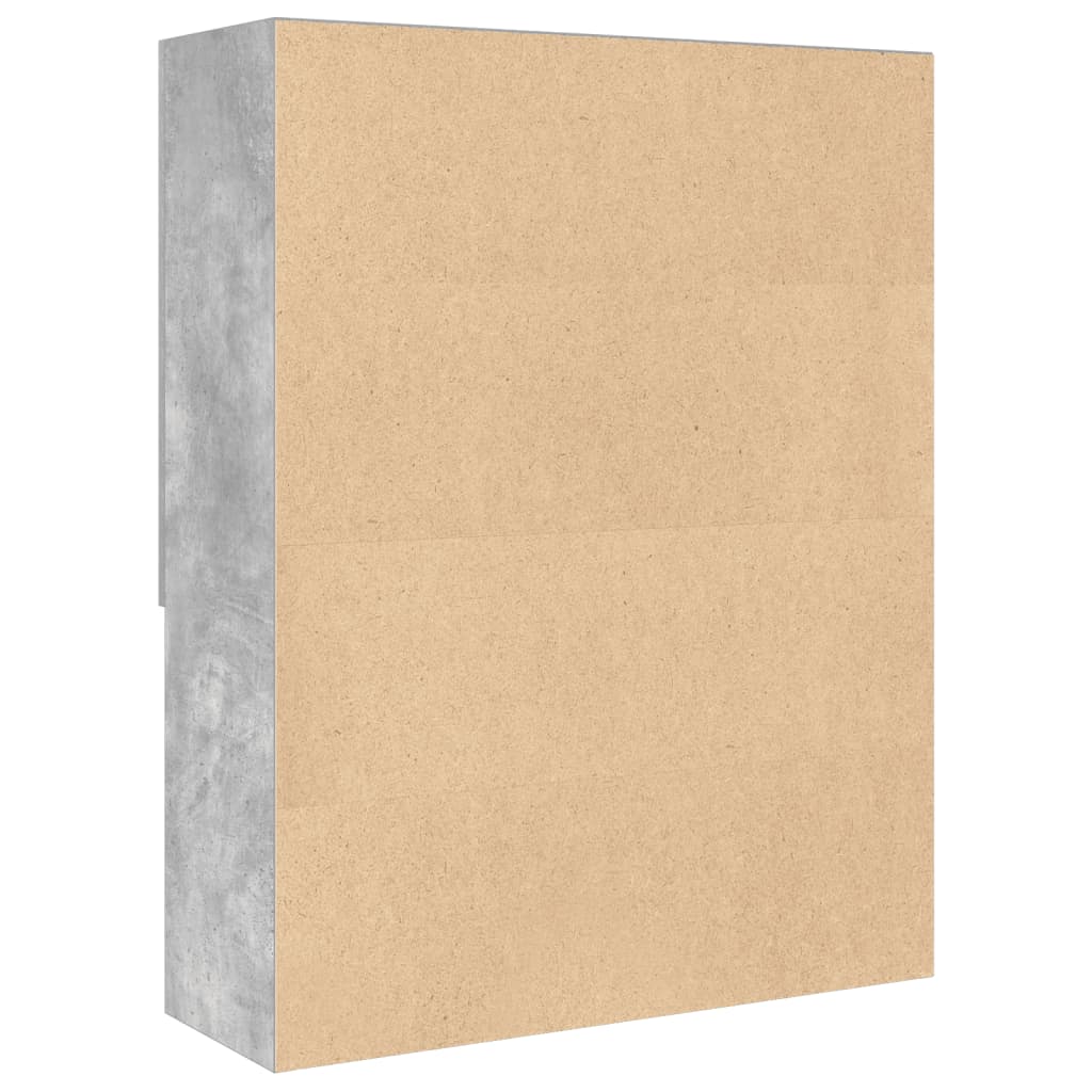Waschmaschinenschrank Betongrau 70,5X25,5X90 Cm