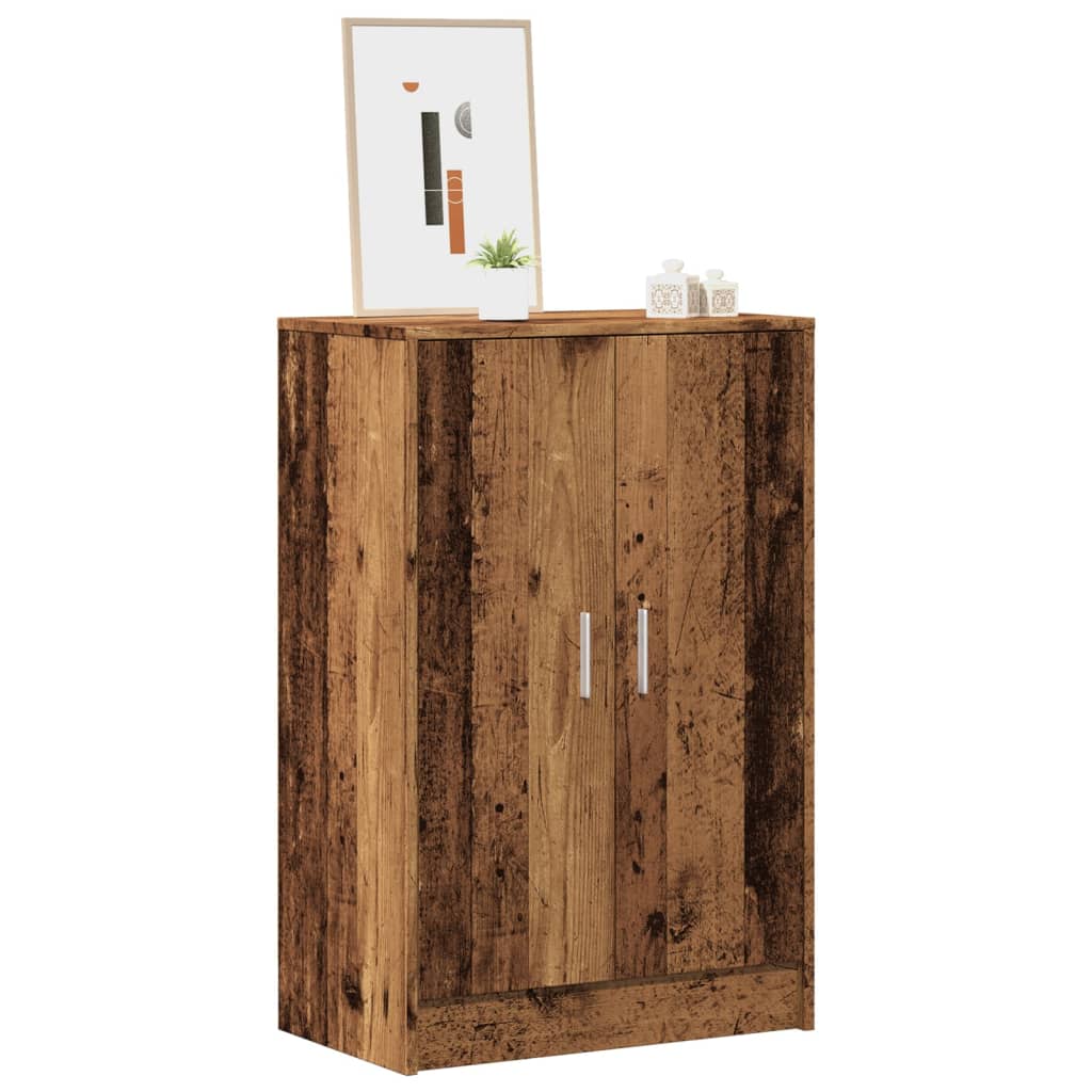 Schuhschrank -Optik Holzwerkstoff Altholz
