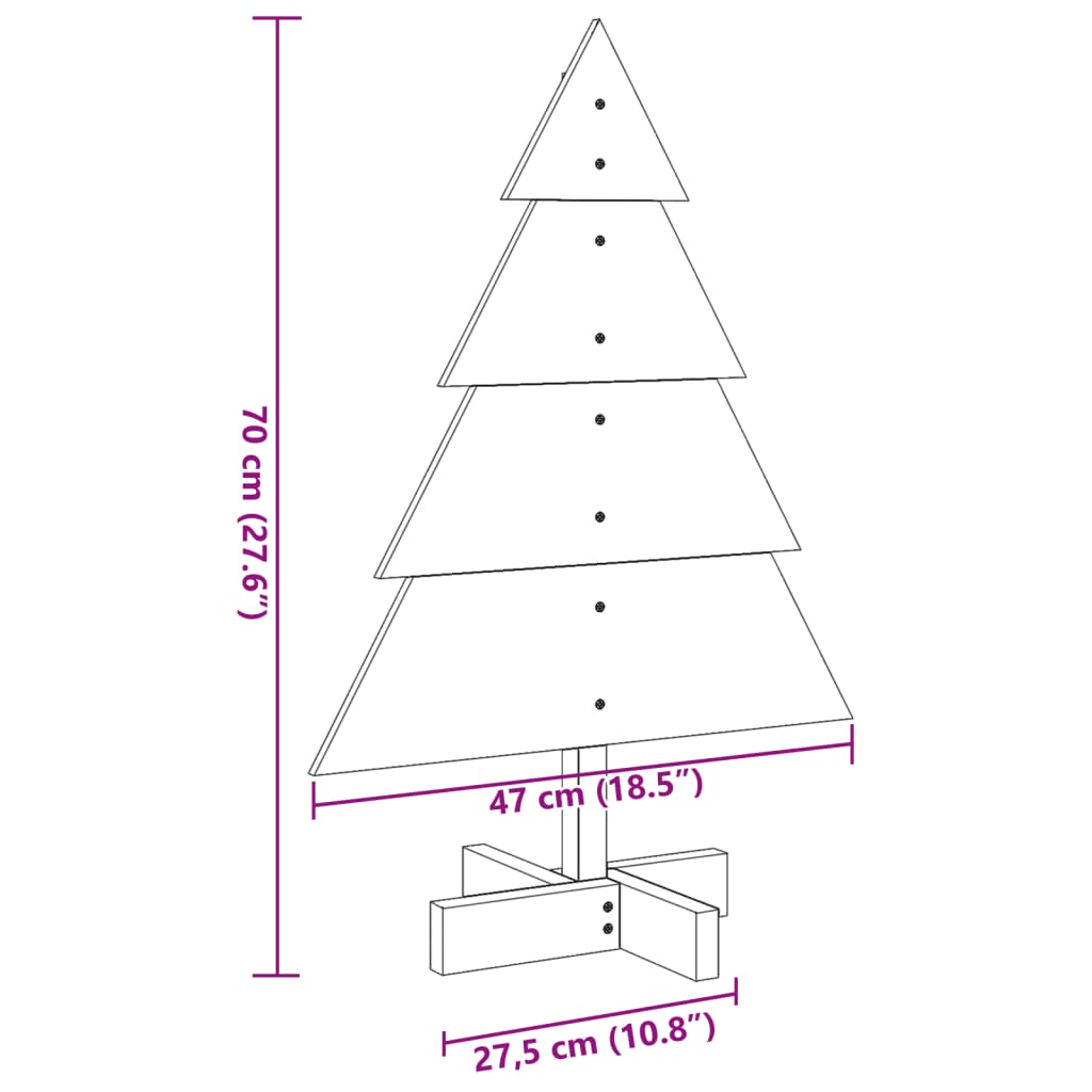 Weihnachtsbaum Holz Zum Schmücken Massivholz Natur (Unbehandelt)