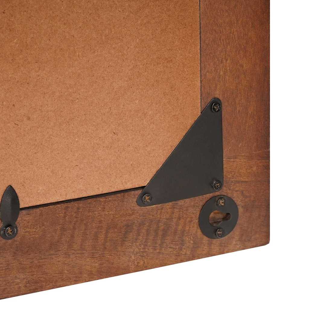 Spiegel Rechtwinklig Braun Und Silber 50 X 2,5 X 70 Cm