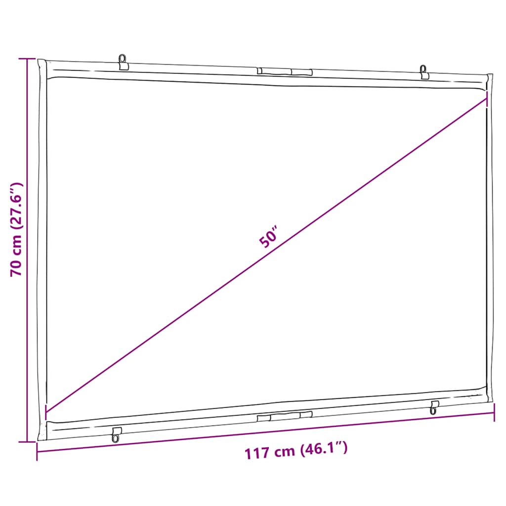 Projektionsleinwand Wandhängend 50 Zoll 16:9