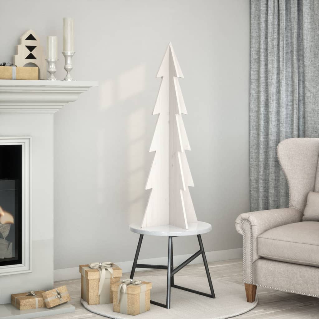 Weihnachtsbaum Zum Schmücken Massivholz Kiefer Weiß
