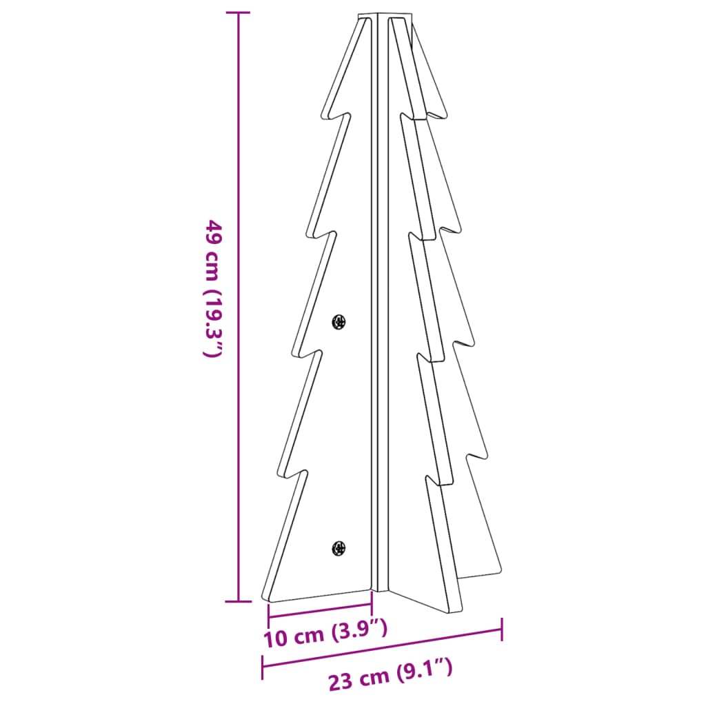Weihnachtsbaum Holz Zum Schmücken Massivholz Kiefer Natur