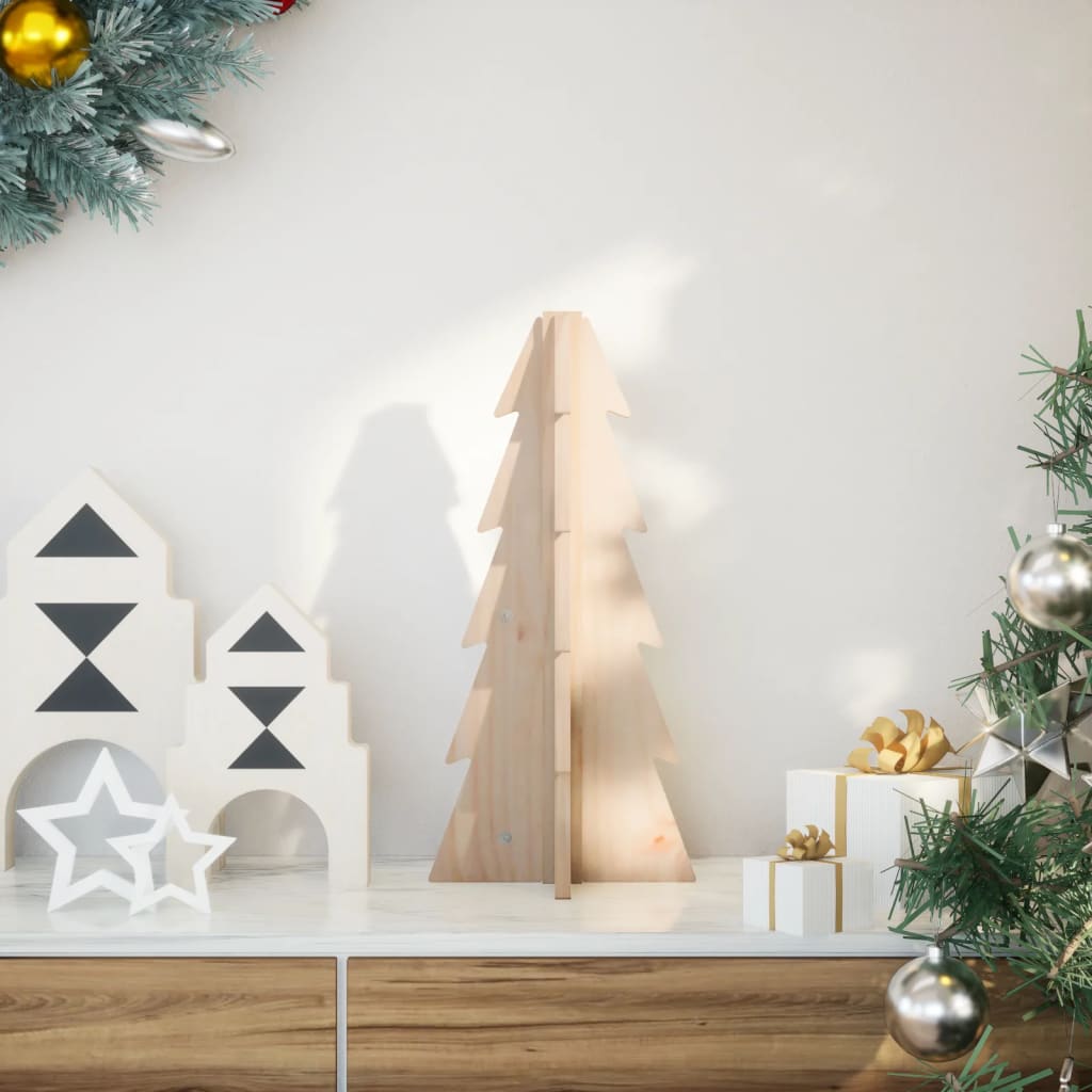 Weihnachtsbaum Holz Zum Schmücken Massivholz Kiefer Natur