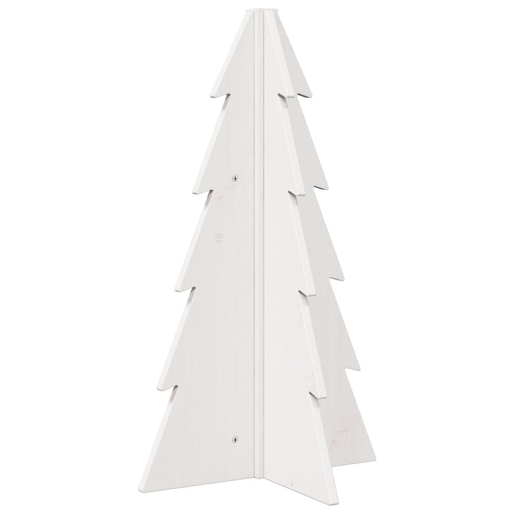 Weihnachtsbaum Holz Zum Schmücken 69,5 Cm Massivholz Kiefer Weiß
