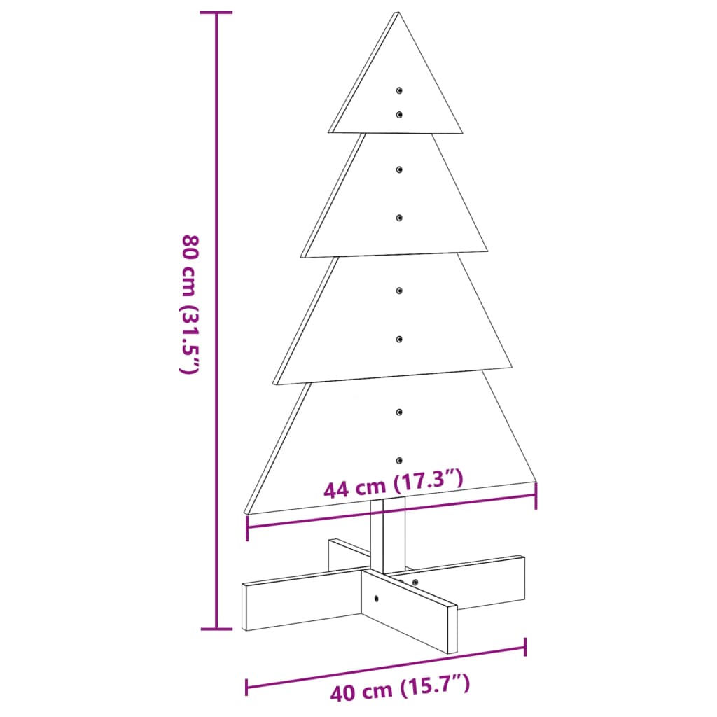 Weihnachtsbaum Holz Zum Schmücken Massivholz Kiefer Natur