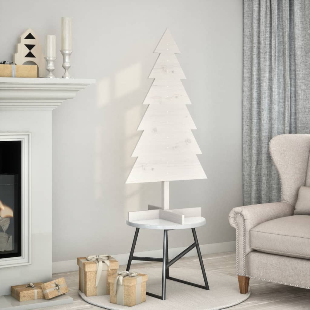 Weihnachtsbaum Zum Schmücken Massivholz Kiefer Weiß