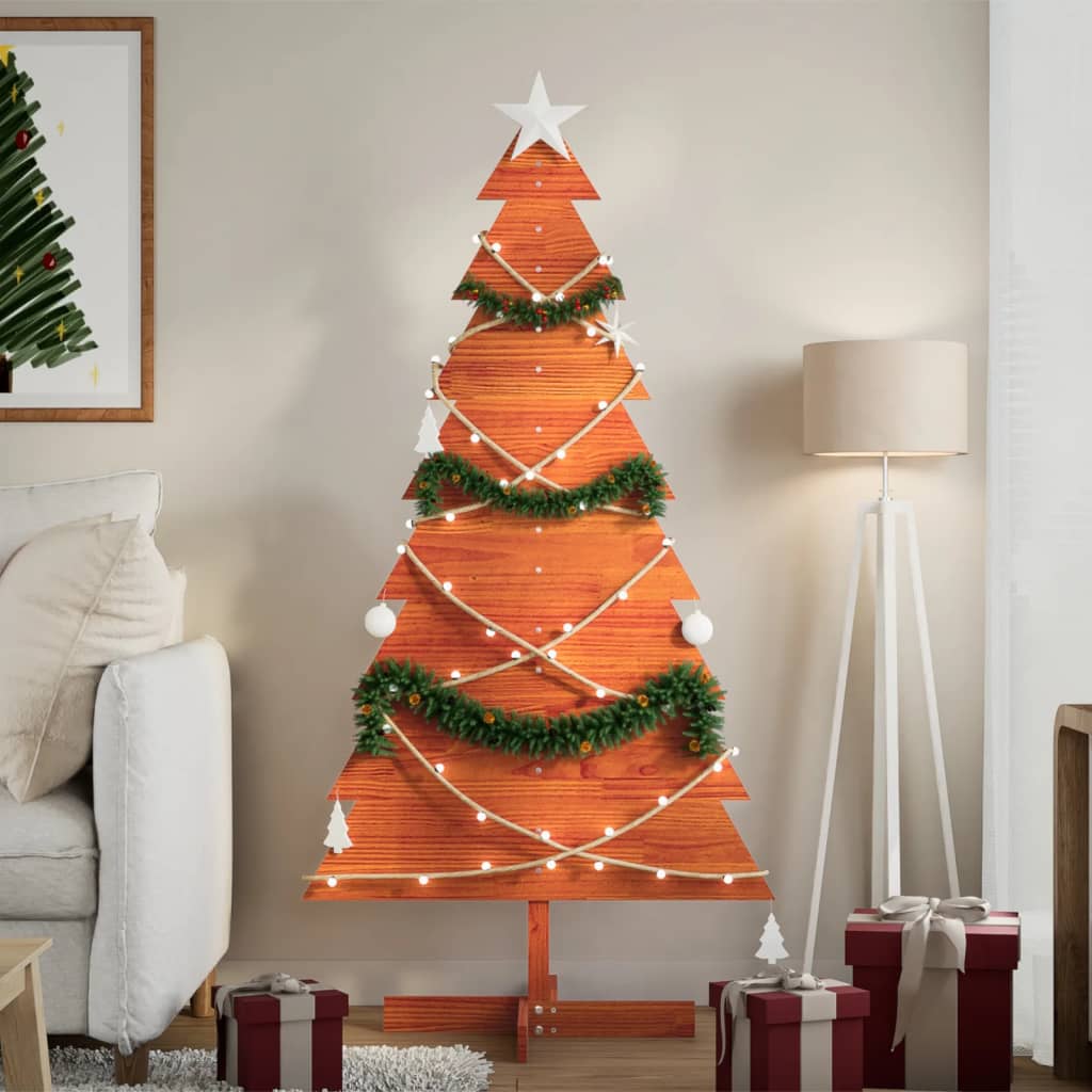 Weihnachtsbaum Zum Schmücken 180Cm Massivholz Kiefer Wachsbraun