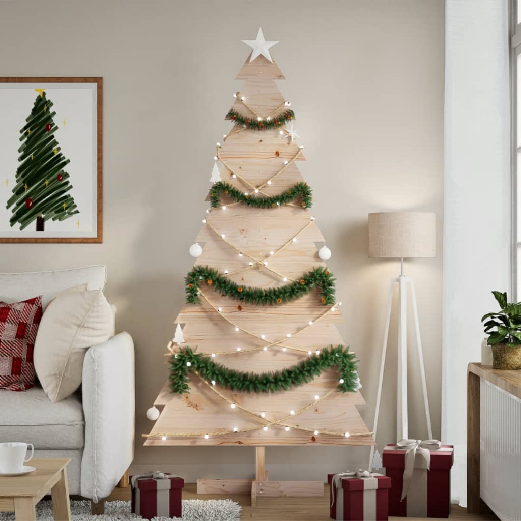 Weihnachtsbaum Holz Zum Schmücken Massivholz Kiefer Natur