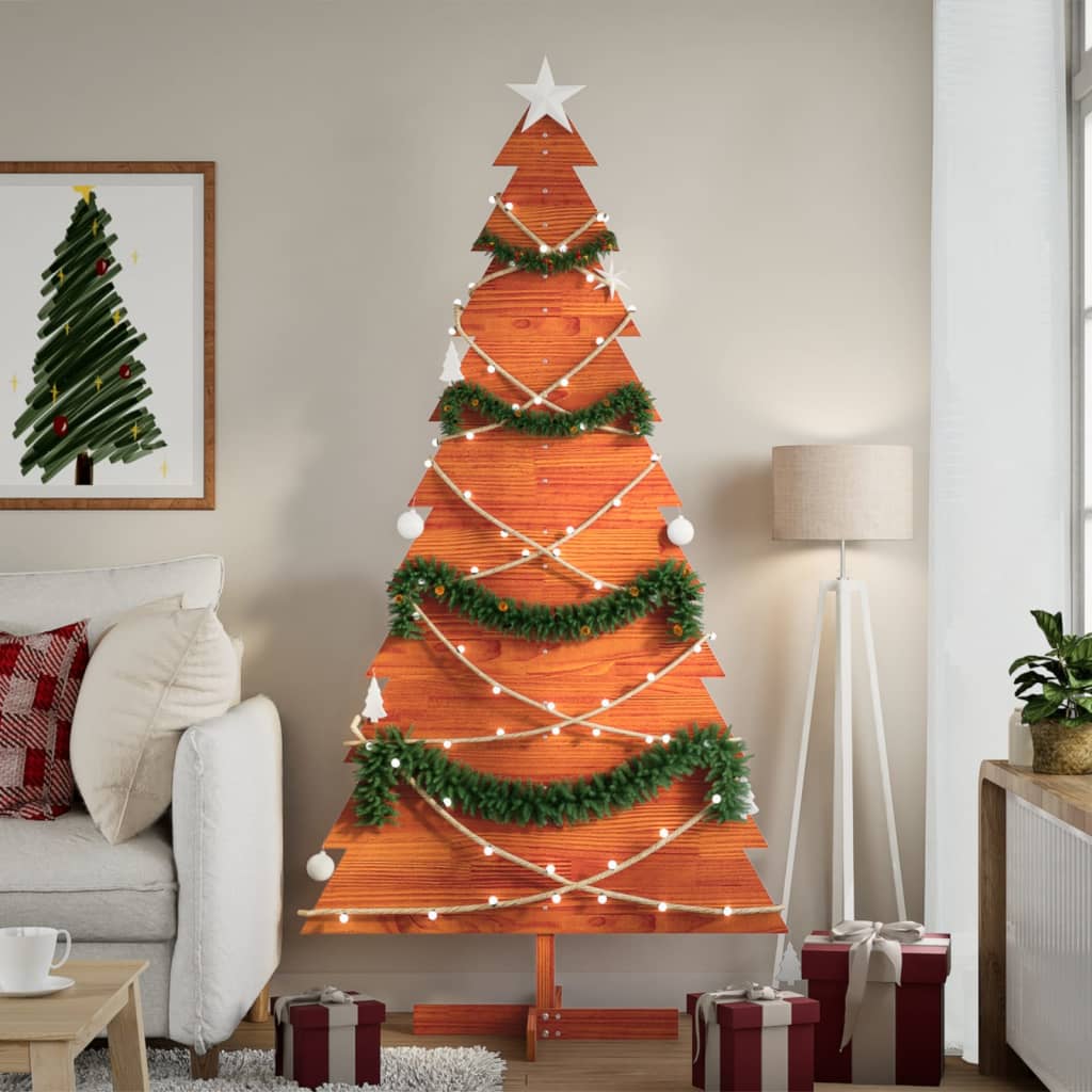 Weihnachtsbaum Zum Schmücken 180Cm Massivholz Kiefer Wachsbraun