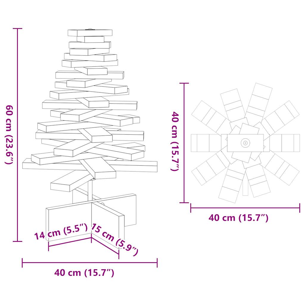 Weihnachtsbaum Zum Schmücken Massivholz Kiefer Wachsbraun