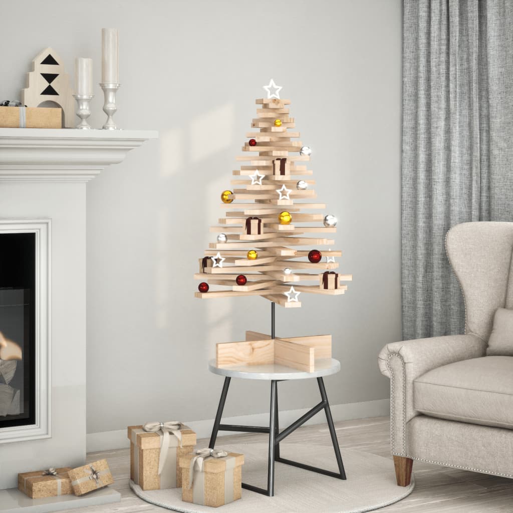Weihnachtsbaum Holz Zum Schmücken Massivholz Kiefer Natur
