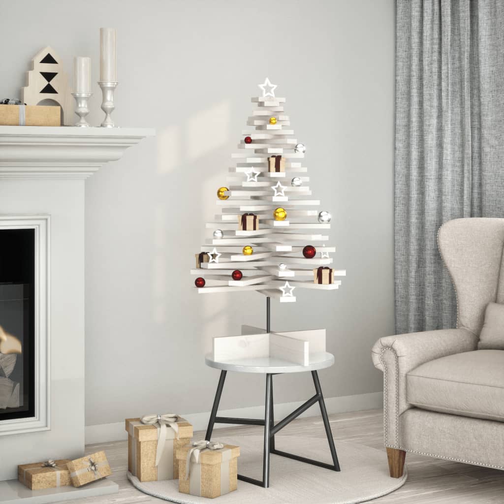 Weihnachtsbaum Zum Schmücken Massivholz Kiefer Weiß