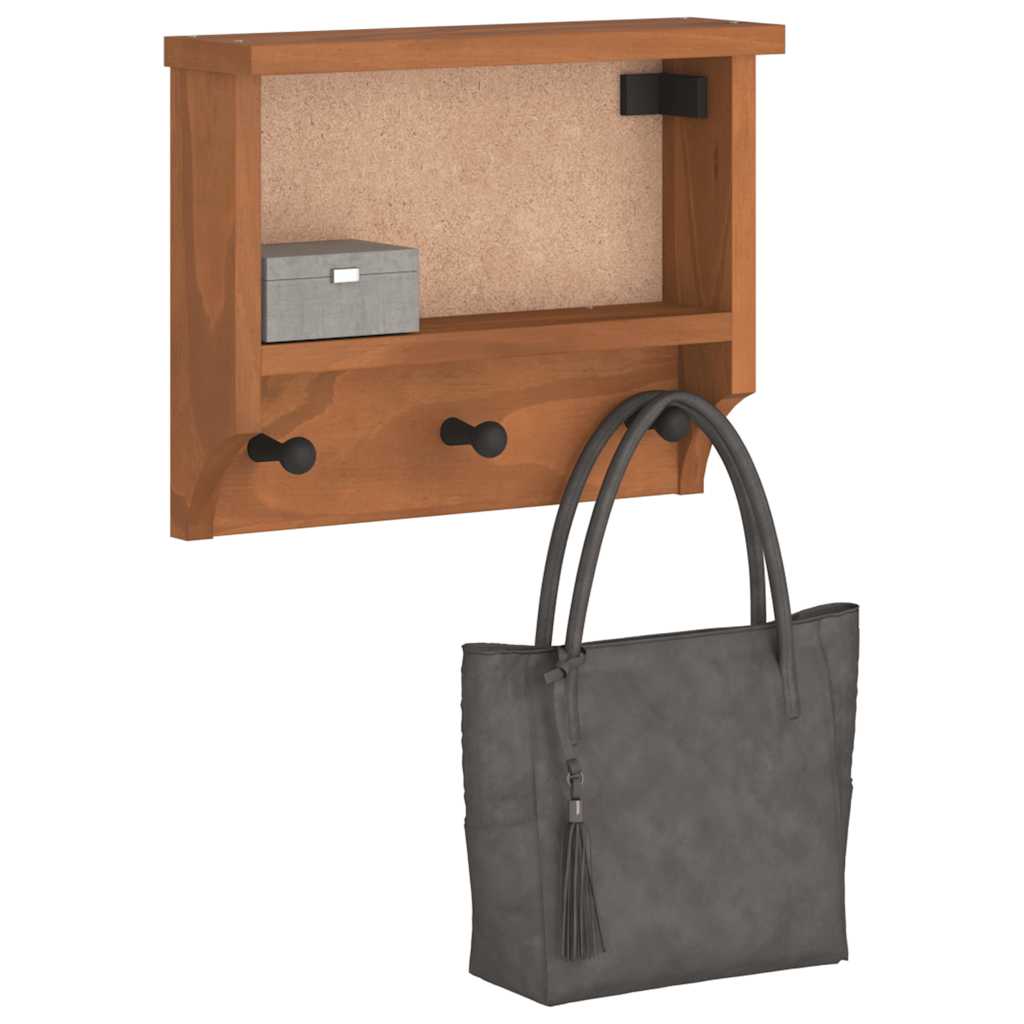Wandgarderobe Sandnes 45X12X35 Cm Massivholz Kiefer