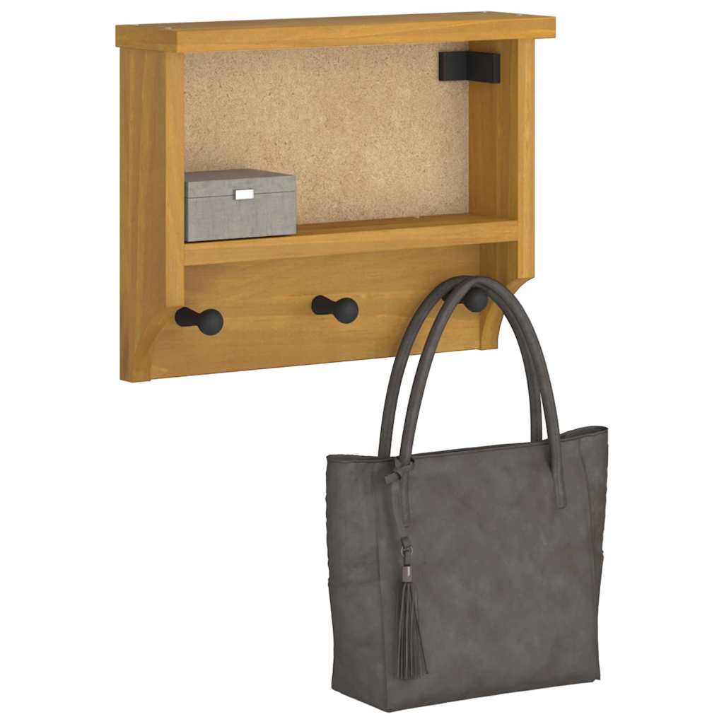 Wandgarderobe Sandnes 45X12X35 Cm Massivholz Kiefer