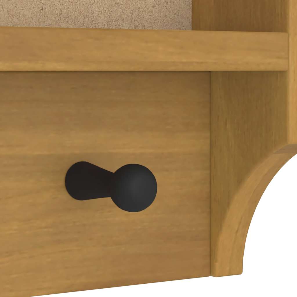 Wandgarderobe Sandnes 45X12X35 Cm Massivholz Kiefer