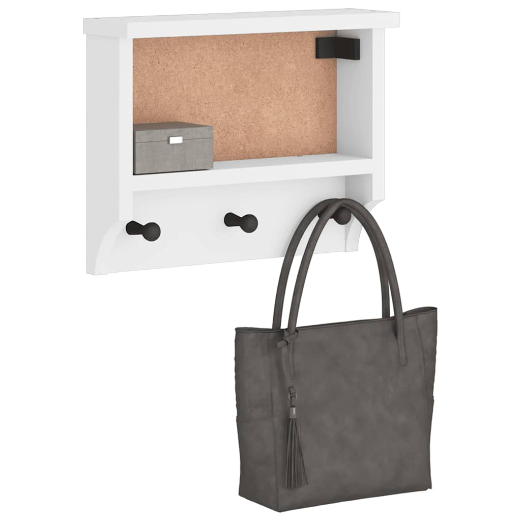 Wandgarderobe Sandnes 45X12X35 Cm Massivholz Kiefer