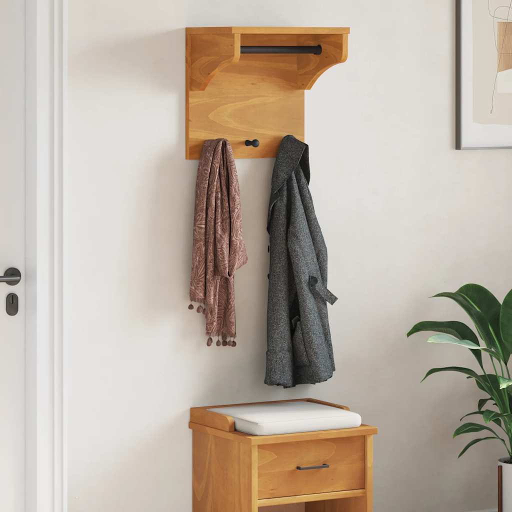 Wandgarderobe Sandnes 43X30X42 Cm Massivholz Kiefer