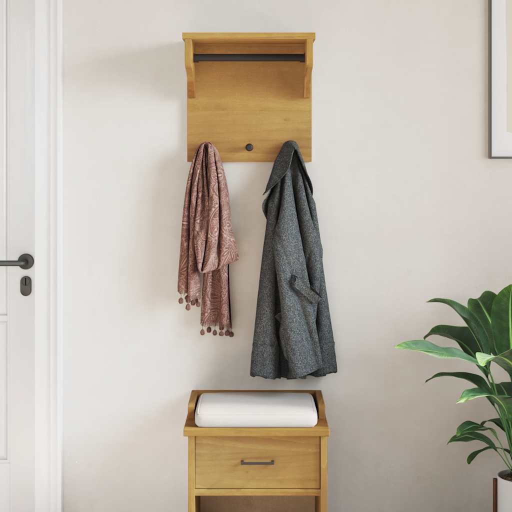 Wandgarderobe Sandnes 43X30X42 Cm Massivholz Kiefer