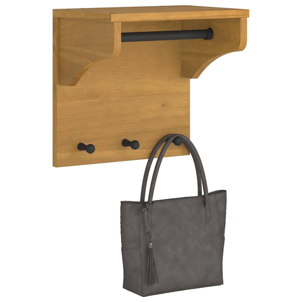 Wandgarderobe Sandnes 43X30X42 Cm Massivholz Kiefer